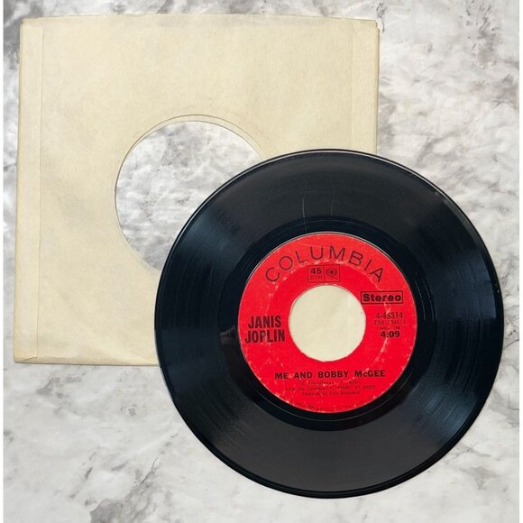 Janis Joplin 45 Rock Lot Me and Bobby McGee / Big Brother Holding Co Call on Me - Picture 6 of 11